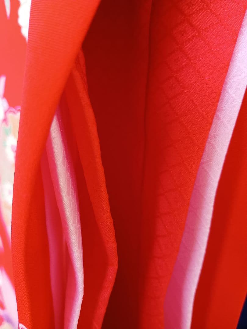 お宮参り　一つ身　着物　赤古典模様