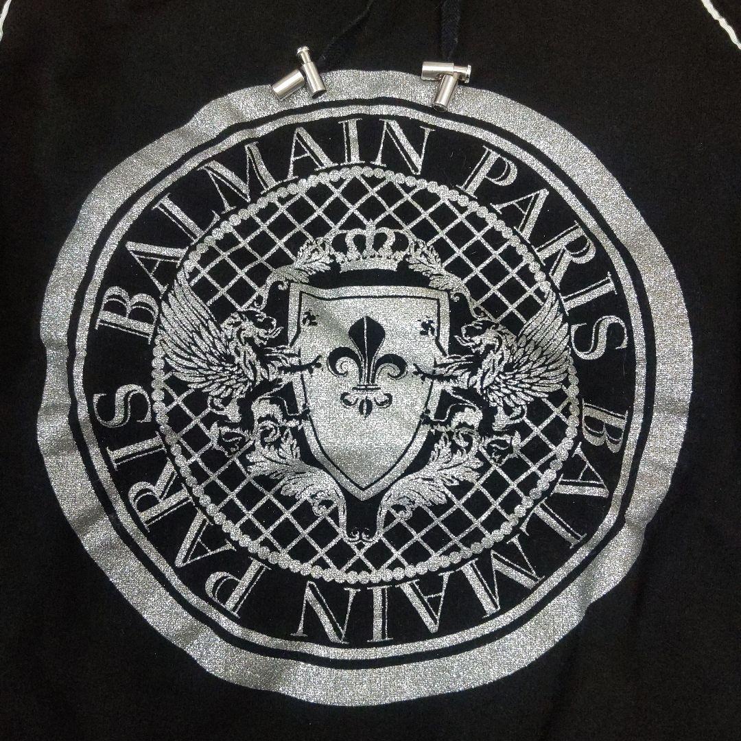 ★BALMAIN レディース シルバーラメ ロゴスウェット 中綿★