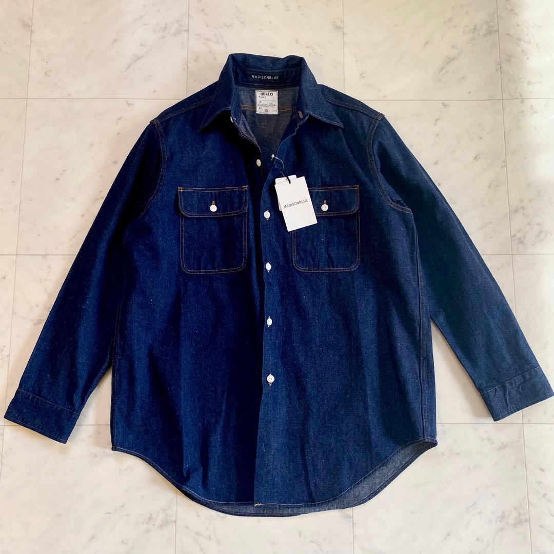 【タグ付き＊未使用品】マディソンブルー　ハンプトンデニムシャツ　サイズ01