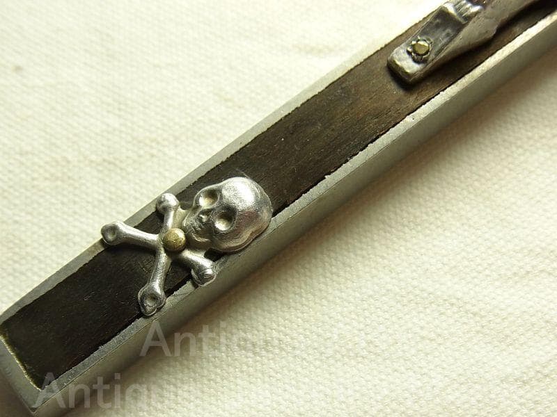 c1592【大型サイズ】フランス アンティーク クロス（軽金属＋黒檀）