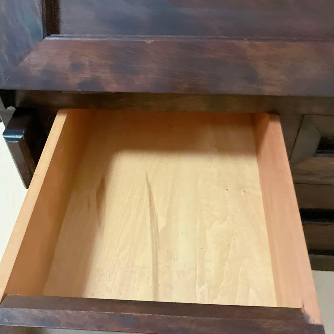 松本民芸家具　ライティングビューロー　デスク　チェスト　木製　デスクチェア