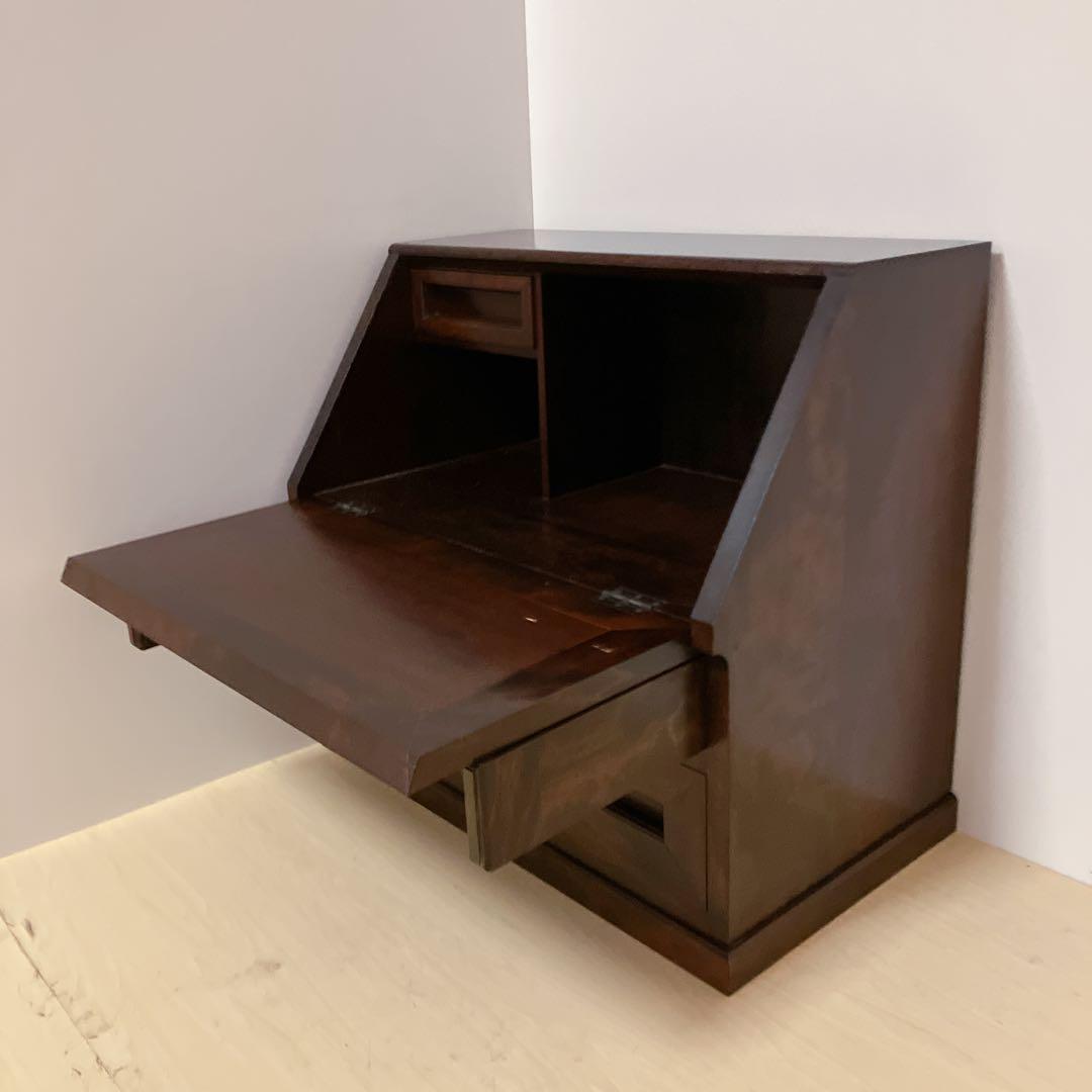 松本民芸家具　ライティングビューロー　デスク　チェスト　木製　デスクチェア