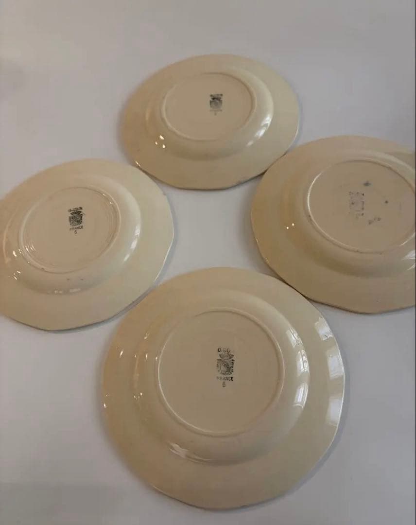 Digoin Sarreguemines プレート4枚　フランスアンティーク