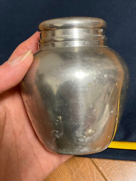 お値下げ【煎茶道具】　英祥堂　錫製　　茶筒