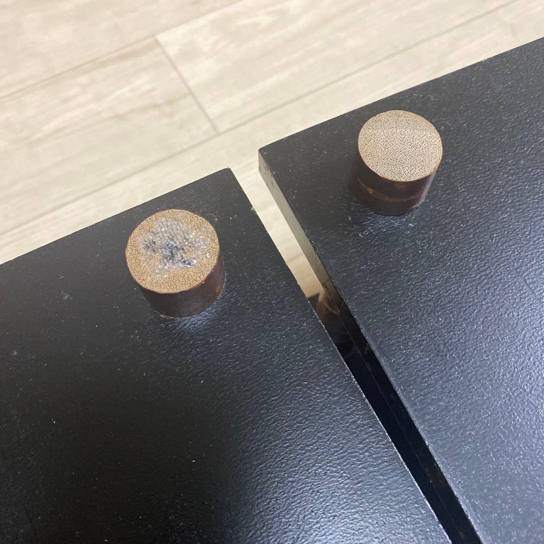 樺細工　ミニテーブル　市松模様　花台　日本伝統工芸　秋田角館