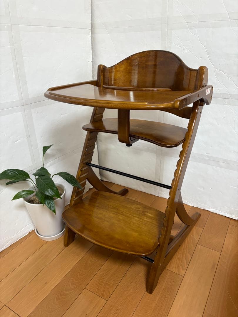 【美品】yamatoya 大和屋　すくすくチェア　テーブル付き　ベビーチェア