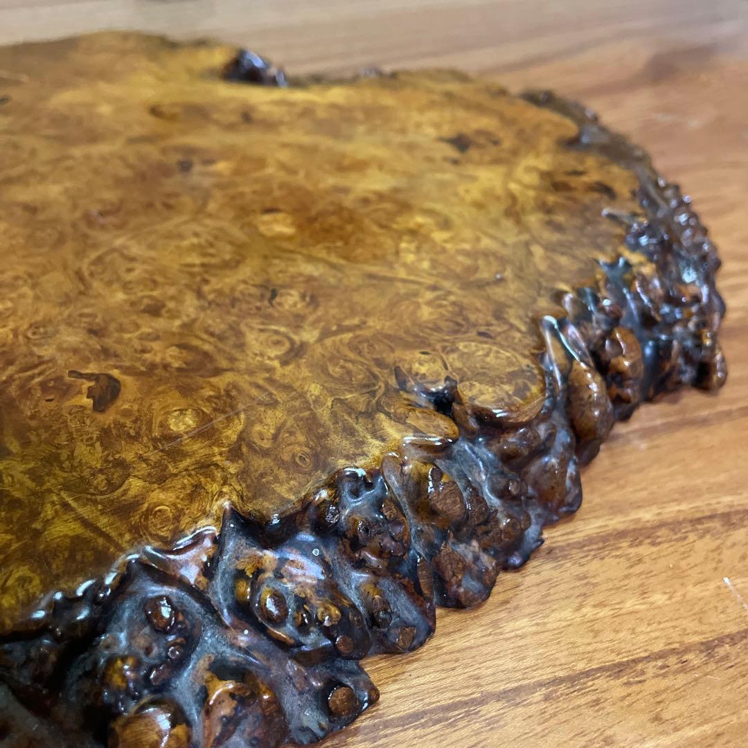 花梨玉杢 葡萄杢 天然木花台 飾り台 盆栽台 時代古木 花梨 玉杢瘤