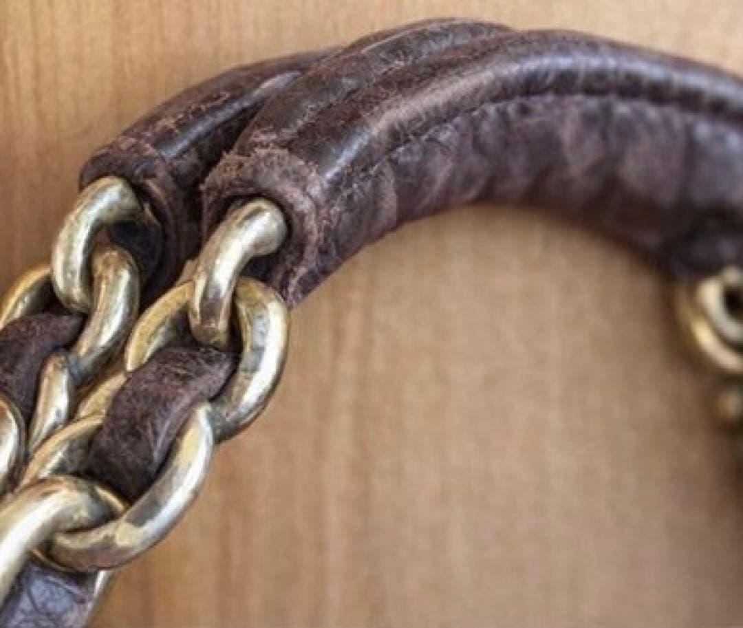 PRADA ブラウン チェーンショルダーバッグ