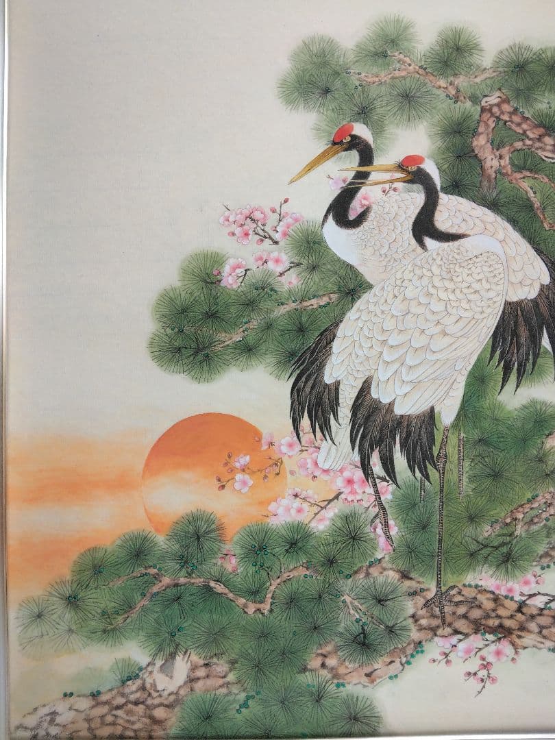 松鶴長春　水墨画