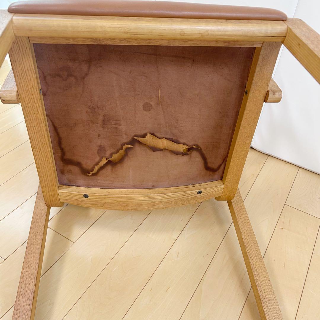 arflex NU 川上元美 オーク イタリア 本革 アームチェア　アンティーク