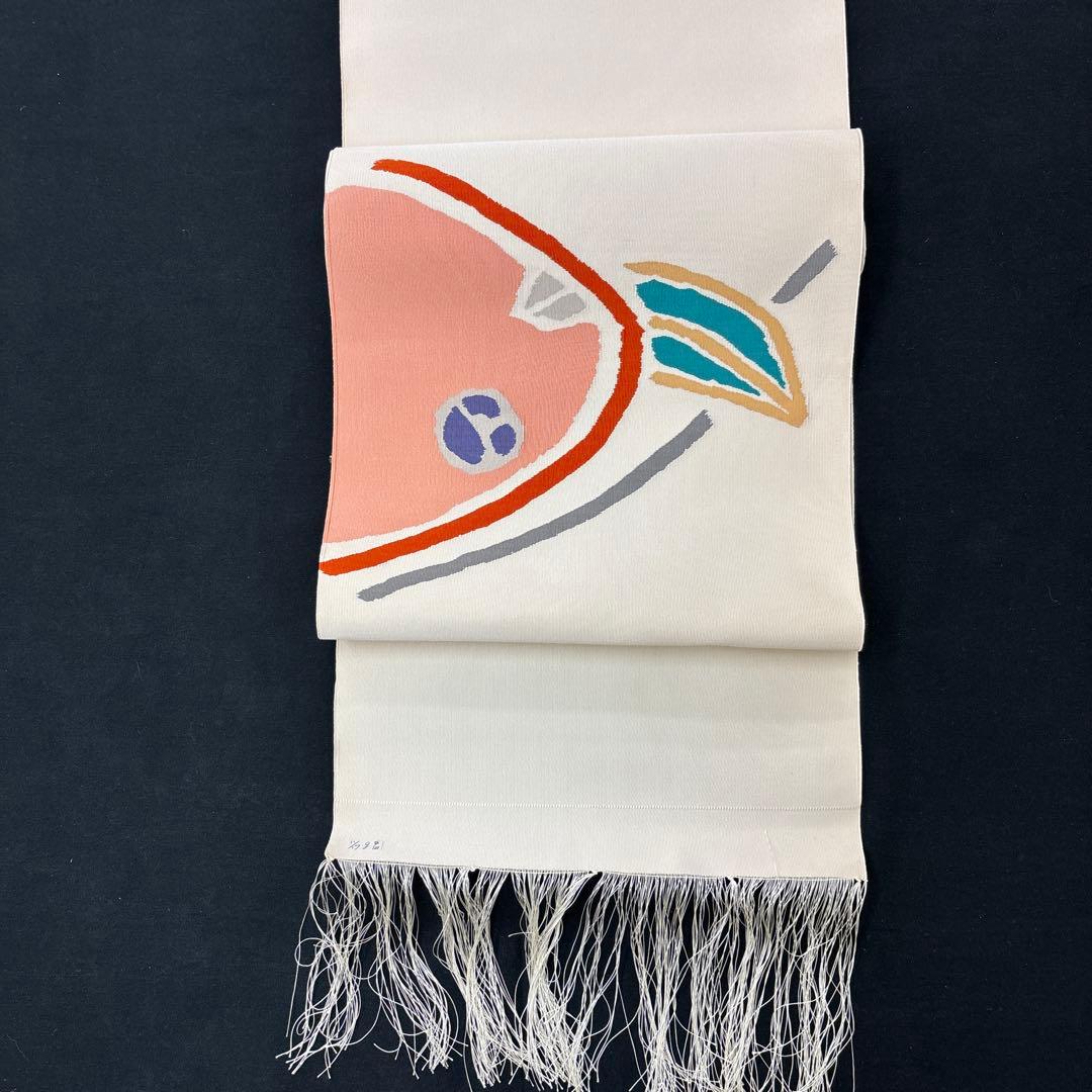 なっちー最高級品☆新品正絹手織本すくい工芸つづれ織八寸なごや帯袷、単衣適品