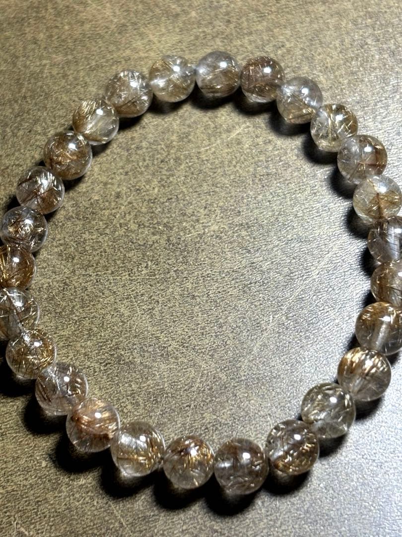 シルバールチルブレスレット7㎜　ハイグレード（新品未使用）高品質透明感針しっかり