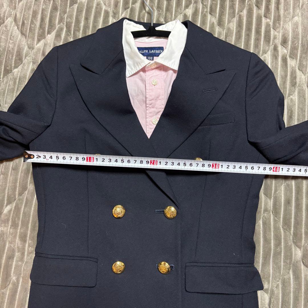 ラルフローレン 入学式 卒業式 紺ブレ 金ボタン セットアップ 130