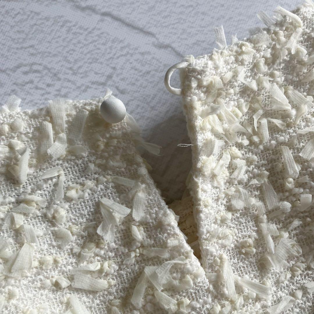 ✨極美品✨SONO ソーノ エアリーツイード ティアードフレアブラウス ペプラム