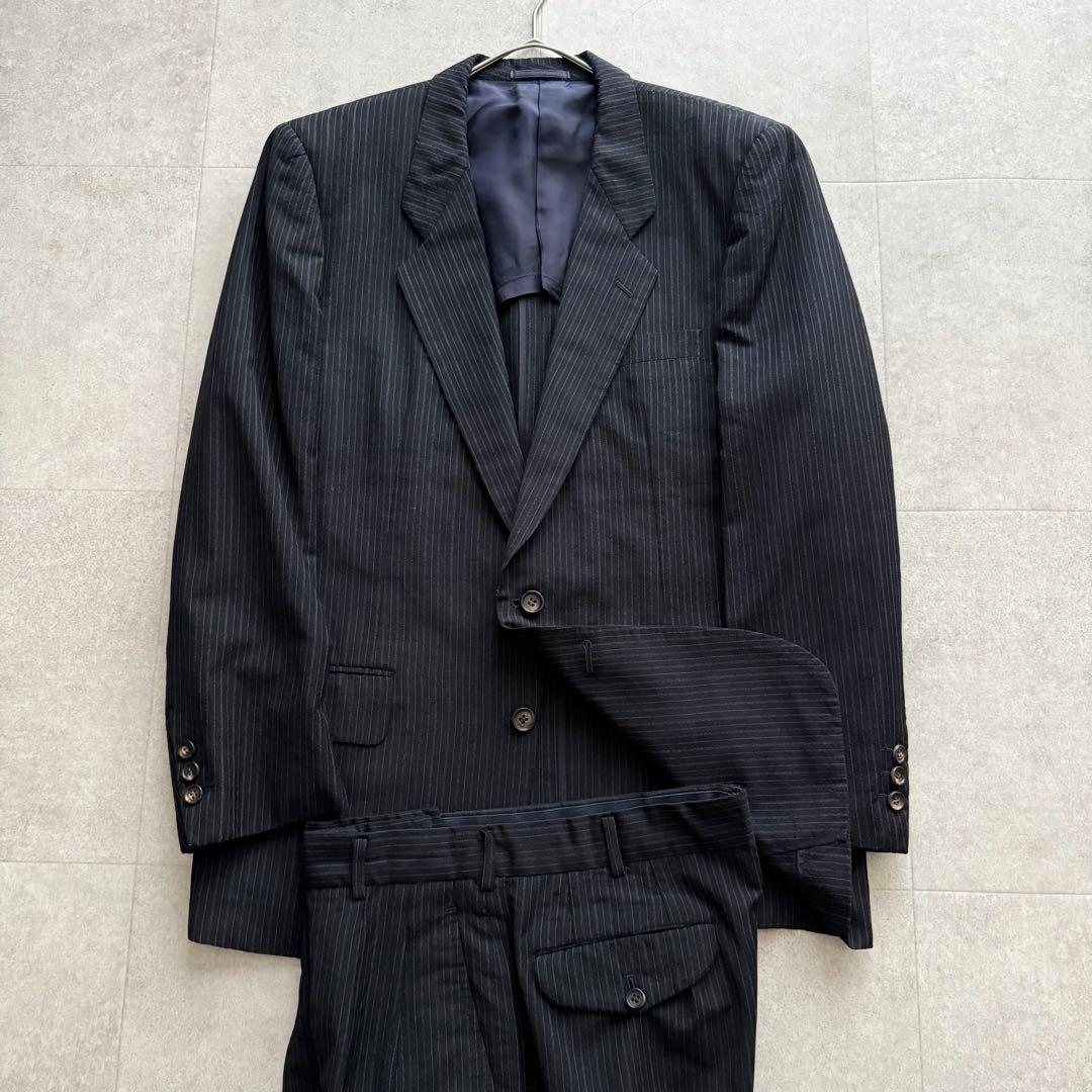 コムデギャルソンオム　80年代　セットアップ　ストライプ　黒　M