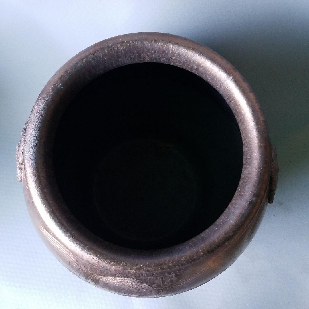お値下げしました⤵信楽焼傘立て  金茶壷 高さ４５cm