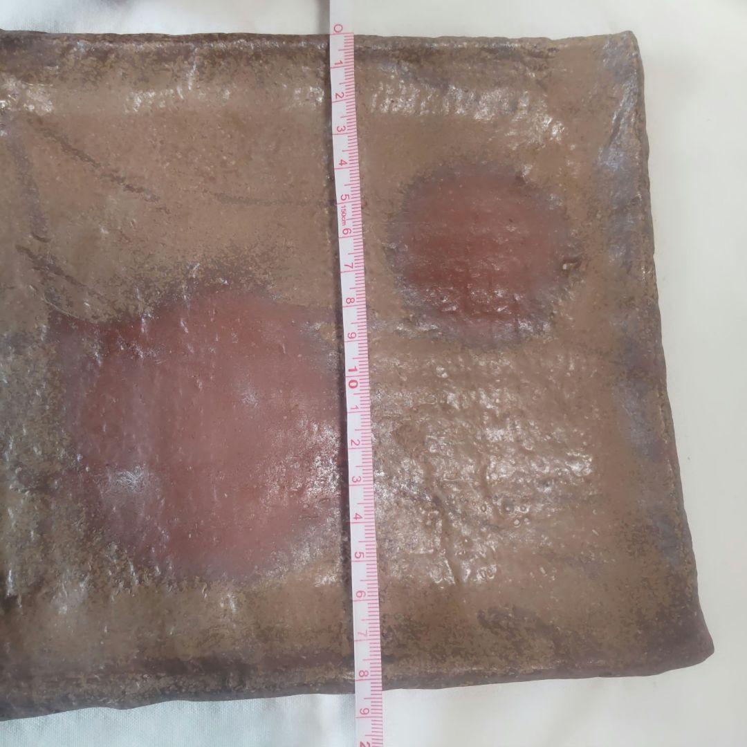 新品 備前焼 小西陶古 角皿 長方形 土物 皿