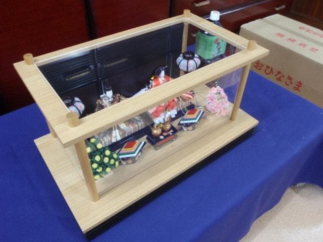 さらに値下！●保管新品 激安♪６１巾 アクリルケース入り ひな人形 雛飾り●