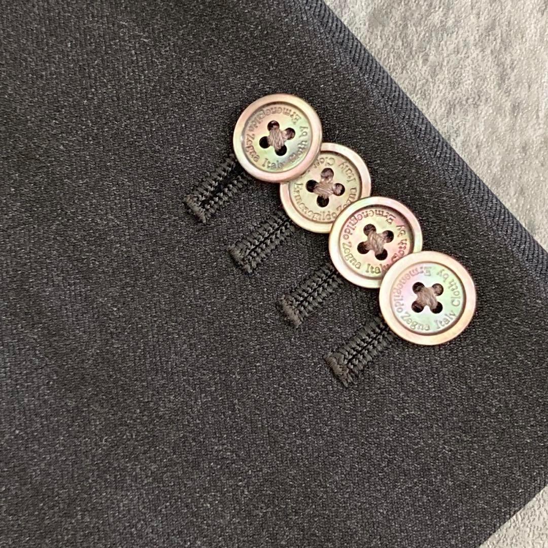 極美品 Zegna × FENDIネクタイ 極上ウール ダブルブレスト高級スーツ