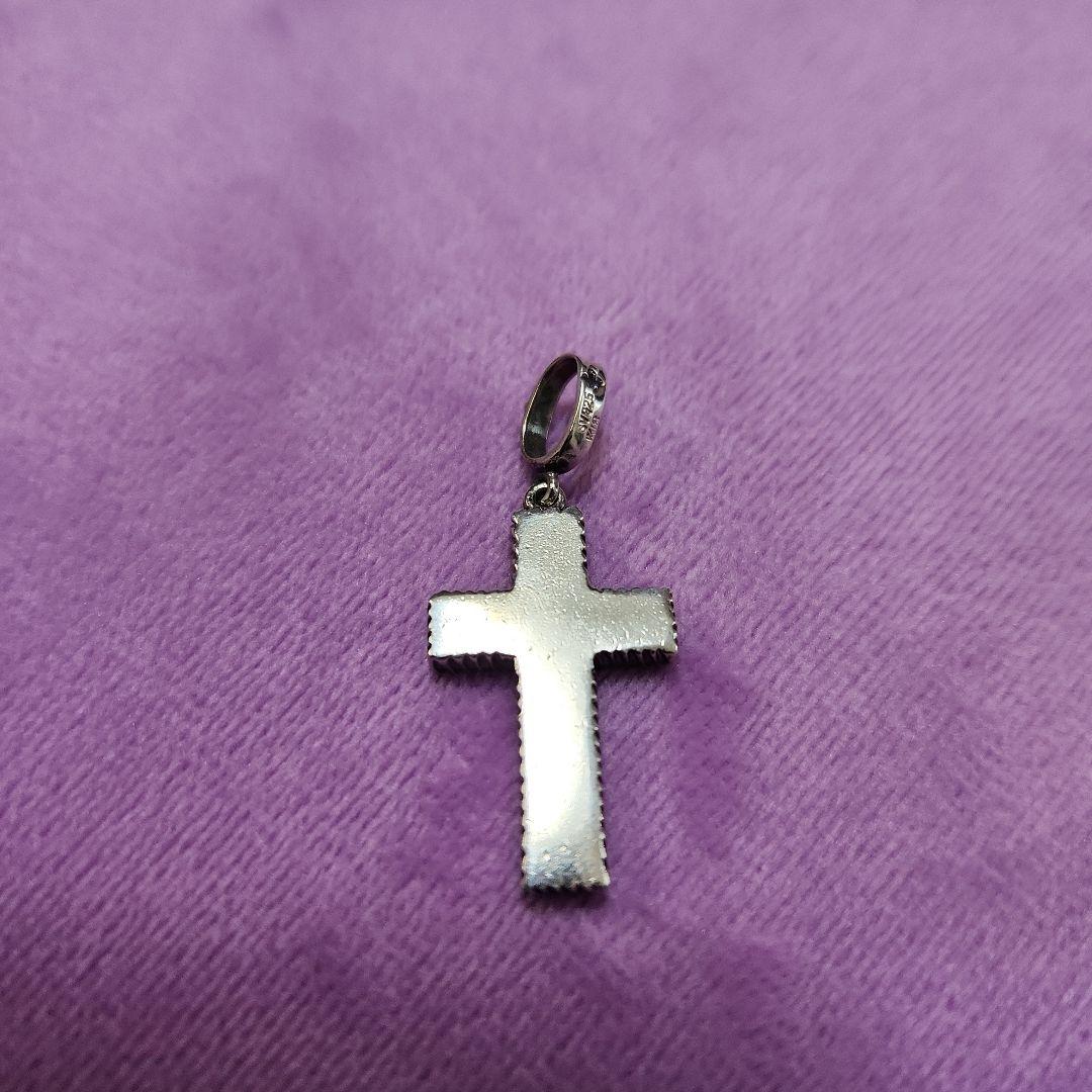 Love&Hate 925シルバーK18ジルコニアクロスペンダント