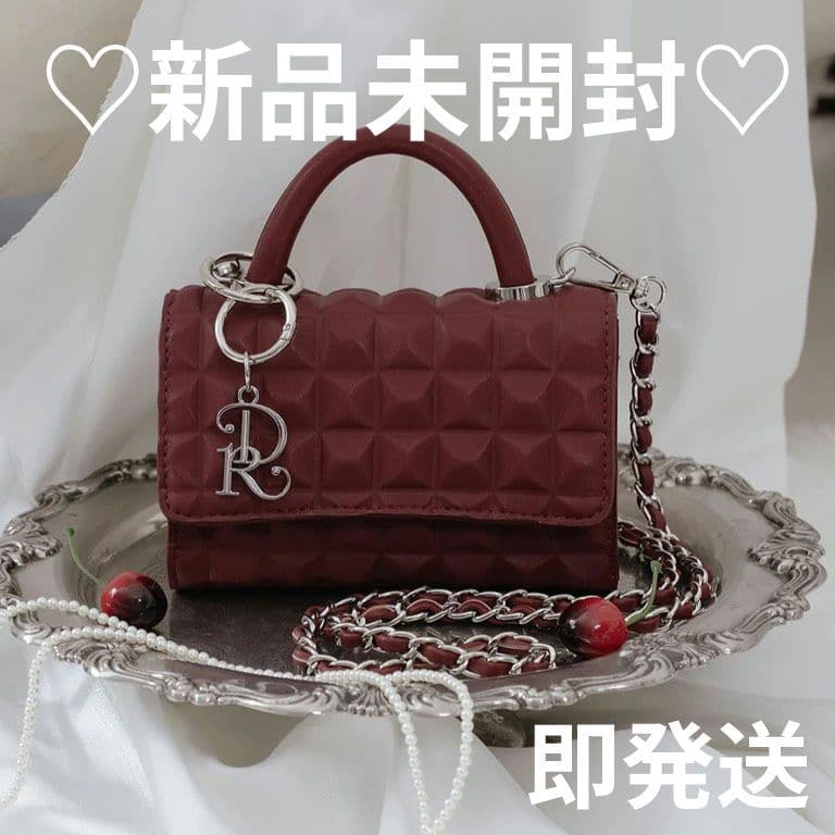 Darich ダーリッチ DRチャームチョコレートハンドバッグ 赤