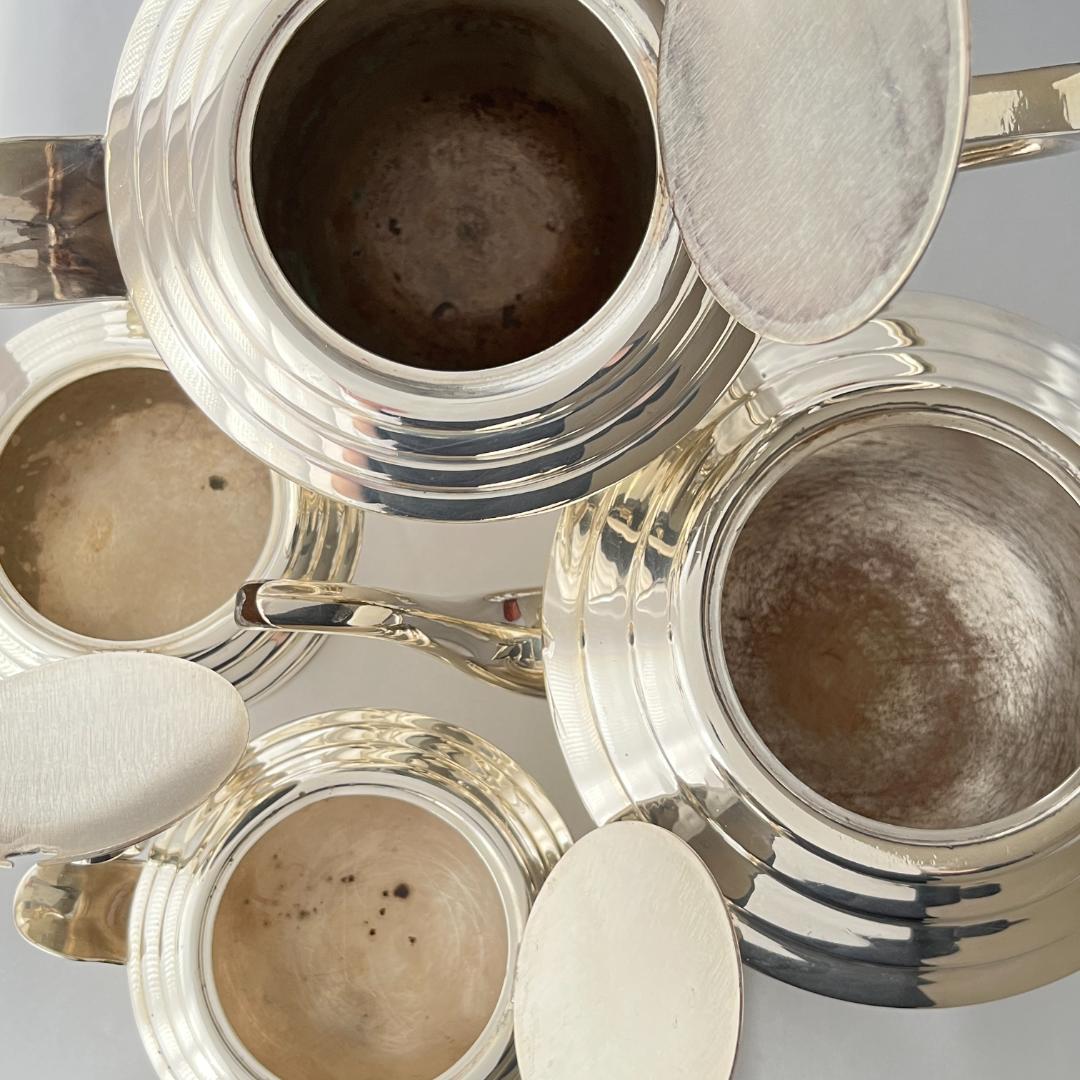 【SILCRAFT】 アール・デコ ティーサービス 4点 ティーポット