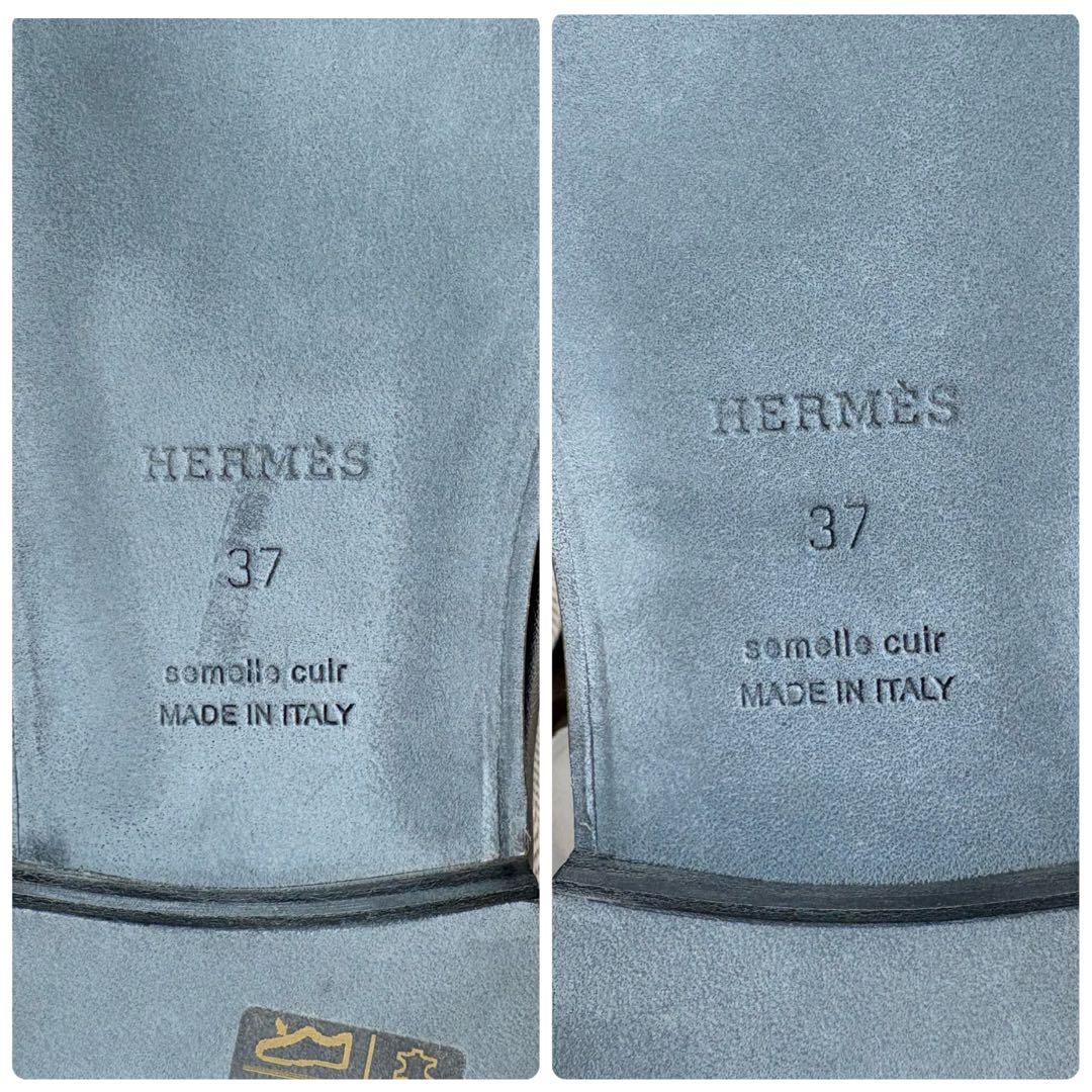 【未使用】　エルメス　モカシン　ケッシー　ローファー　レザー　ブラック　馬車金具