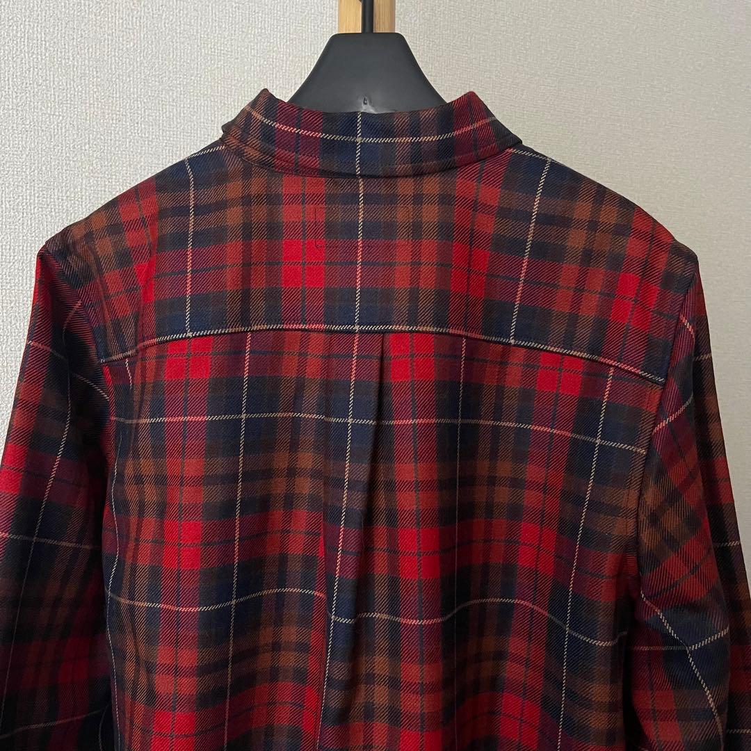 タグ付き 23区 ロキャロン チェック柄 ウール シャツ 大きいサイズ 44