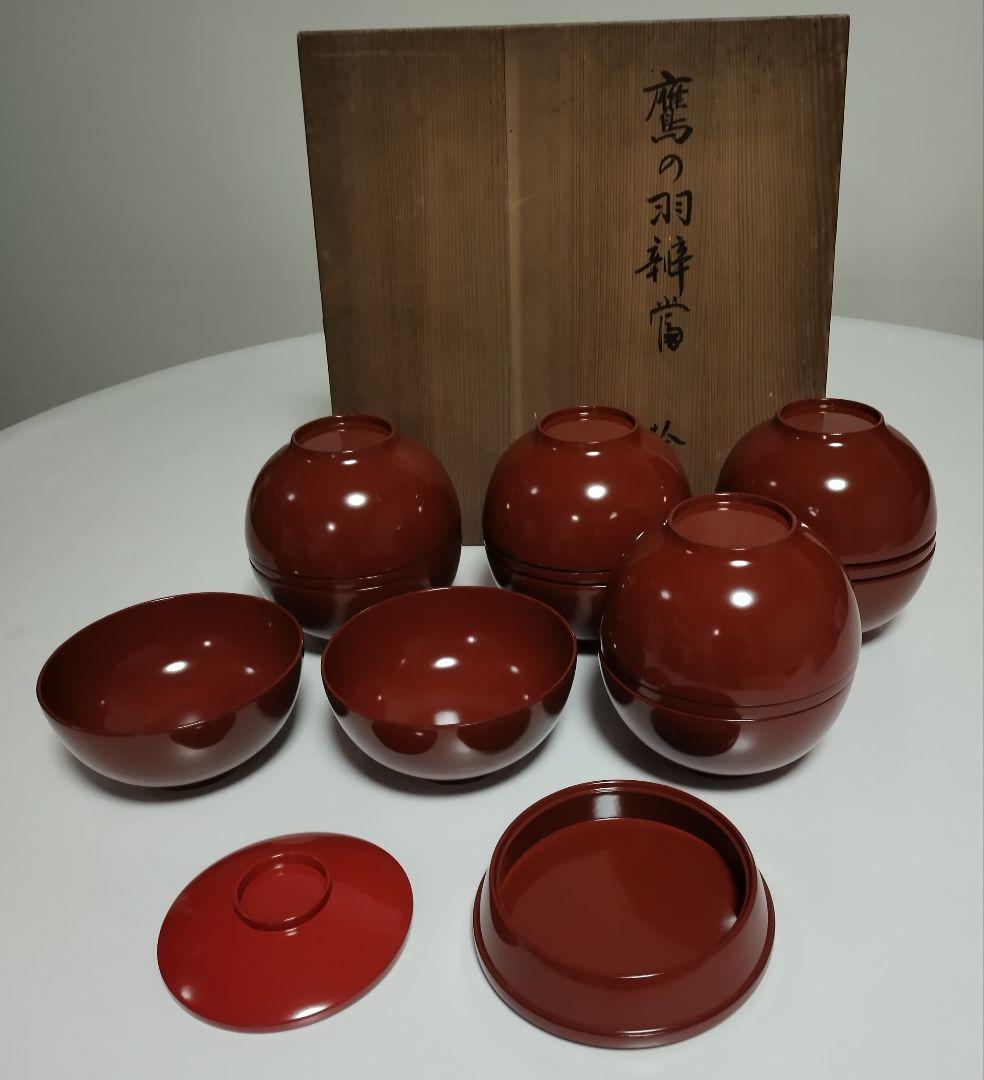 平安堂　うるみ色　鷹の羽弁当　5客