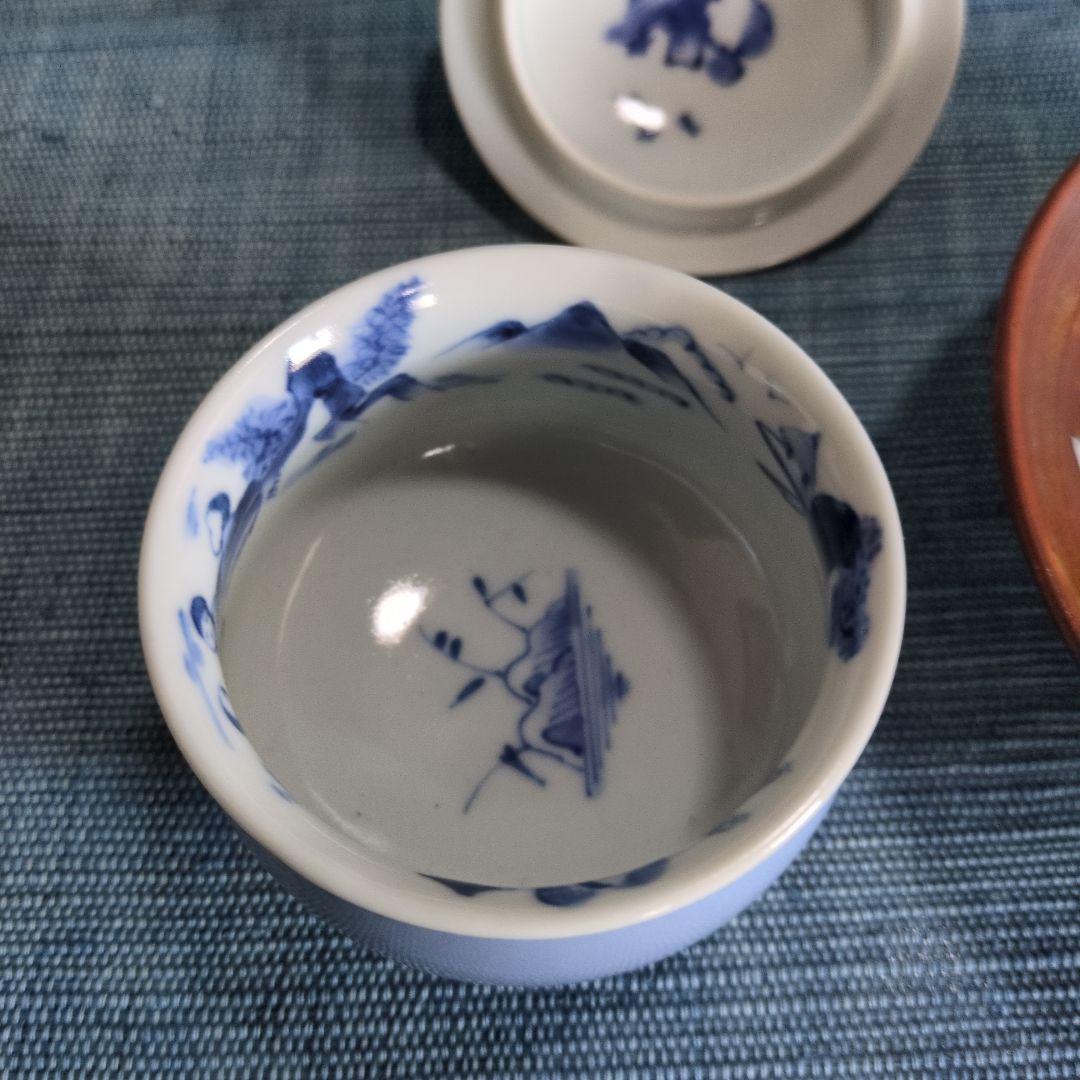 貴祥窯蓋付き湯呑みと中皿