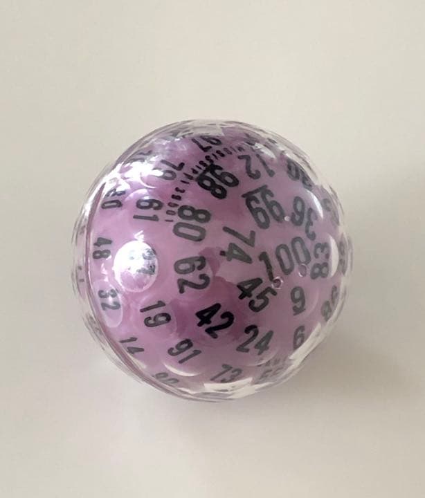 GAMESCIENCE社製 100面ダイス　紫