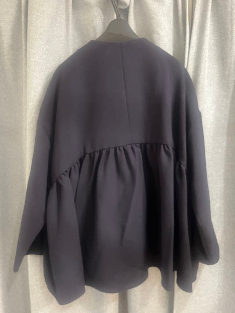 yoriダブルクロスワイドジャケットネイビー