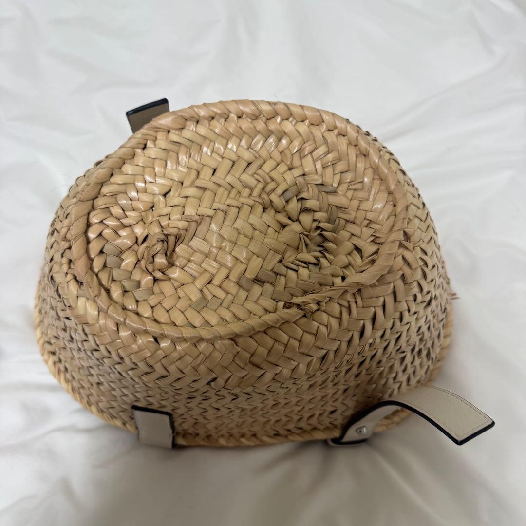 ロエベ　LOEWE ホワイト　カゴバッグ