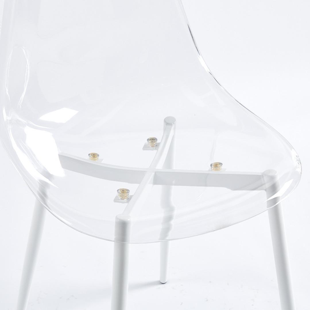 ダイニングチェア 2脚セット 透明 椅子 おしゃれ 北欧 アクリル お手入れ簡単
