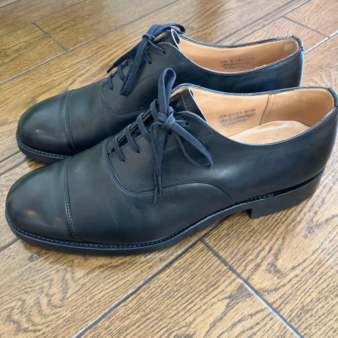 Church's黒 レザードレスシューズ ストレートチップ