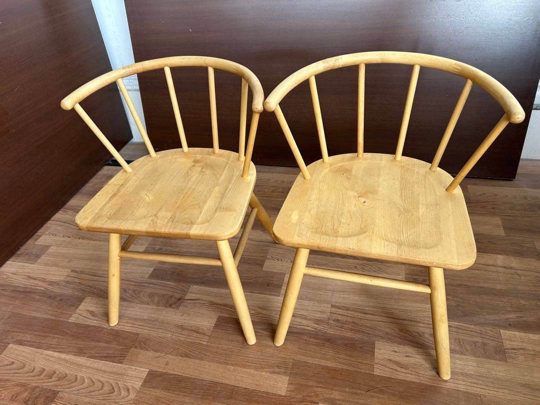 708 モモナチュラル　momo ナチュラル北欧風　ウッドチェア　2脚セット可