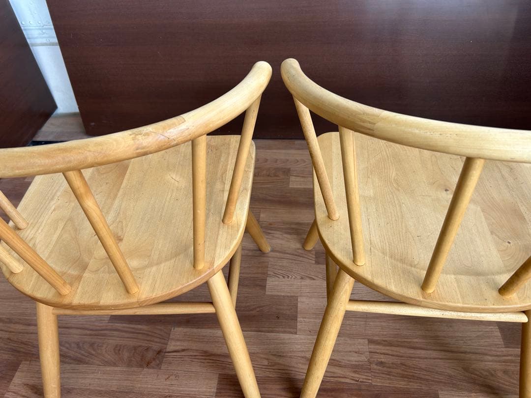 708 モモナチュラル　momo ナチュラル北欧風　ウッドチェア　2脚セット可