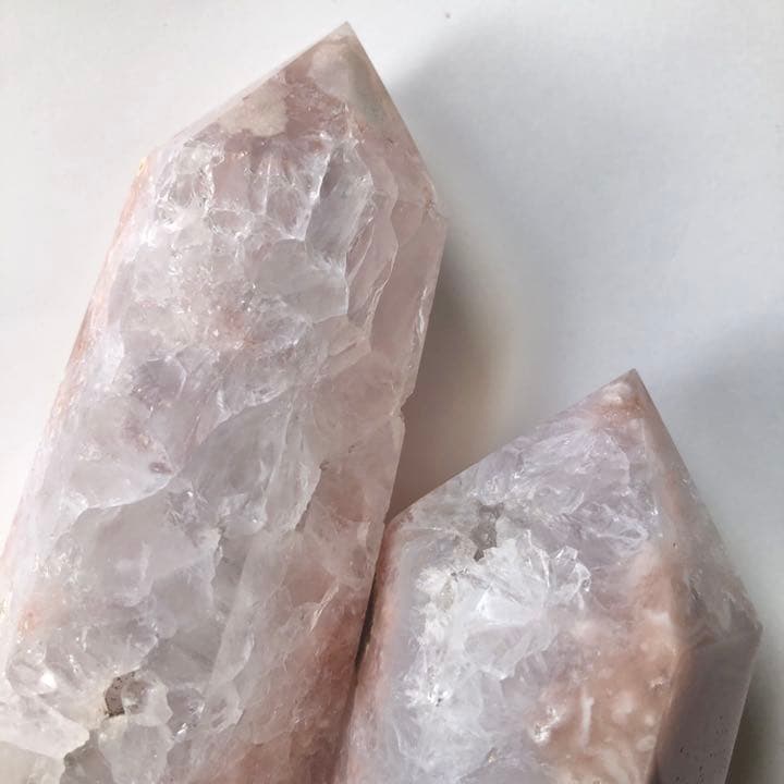 ピンクアメジストフラワーアゲート セット2