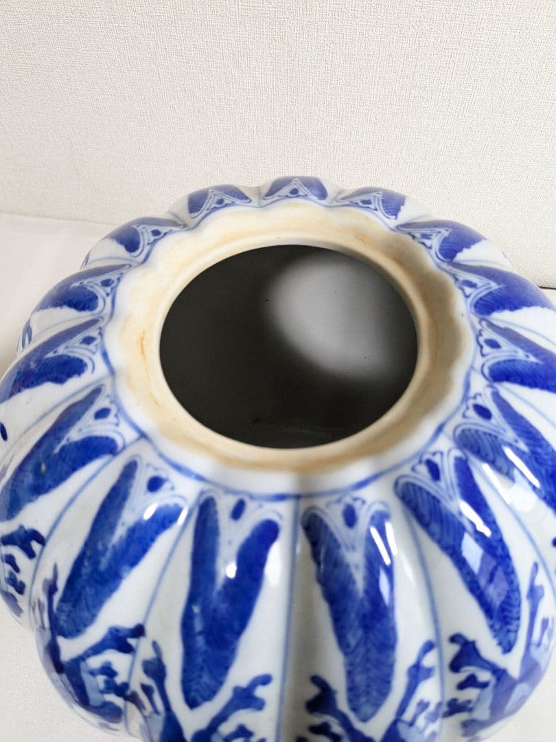 中国 染付 壺 花瓶 花器 置物 オブジェ 小物入れ