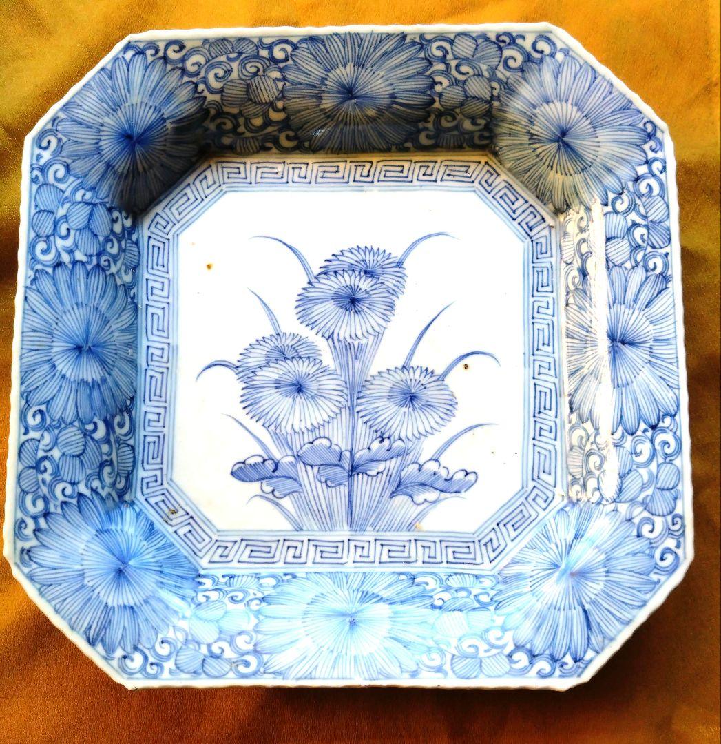 古伊万里の皿　3種類セット　骨董品　アンティーク　大皿　盛り皿　染付