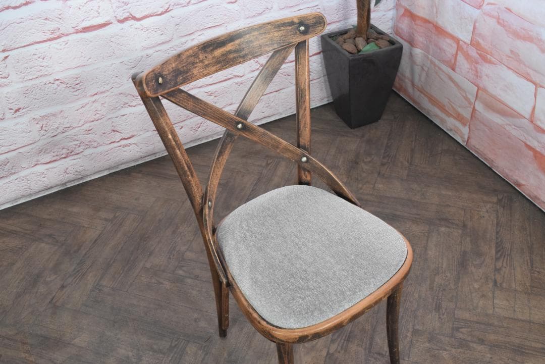 TON/トン クロスバックチェア ファブリック付き ダイニングチェア　A