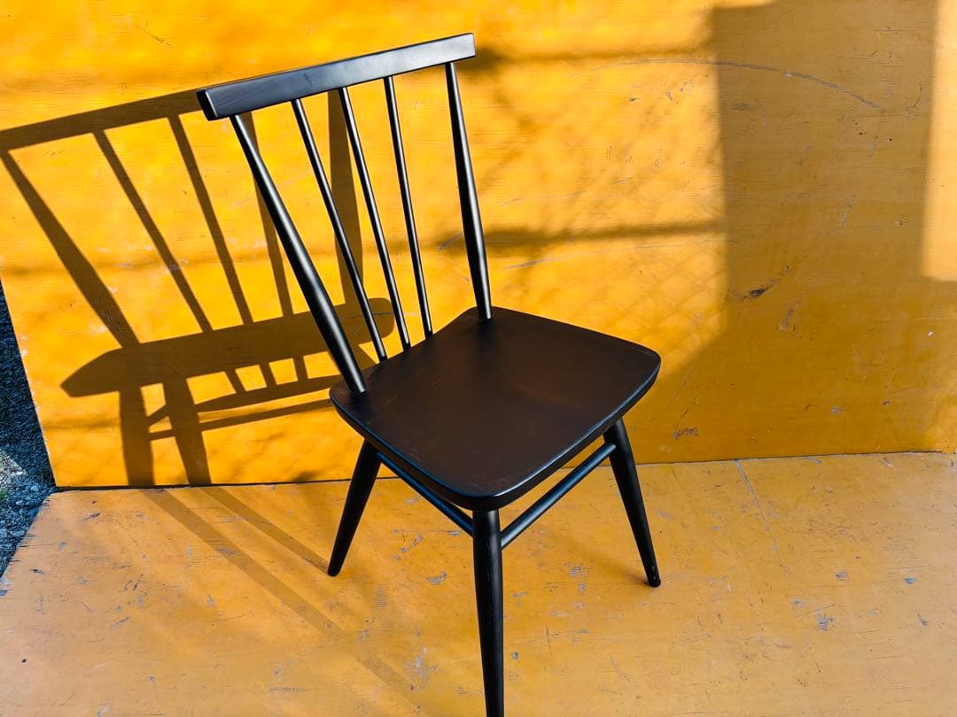 J48★関家具★キキチェア ダイニングチェア ブラック クラッシュゲート