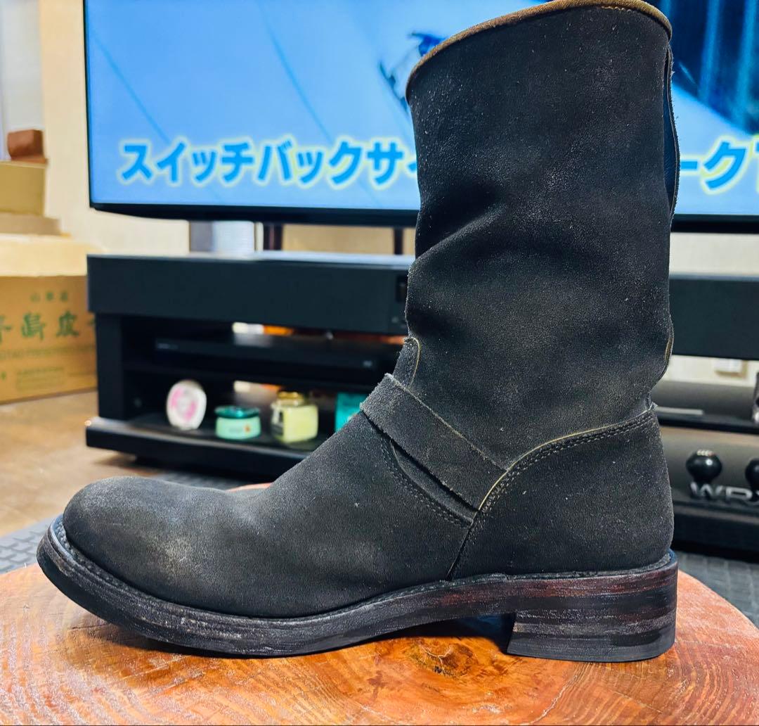 STRUMストラムエンジニア ブーツ RUDY茶1120N BLACKカスタム