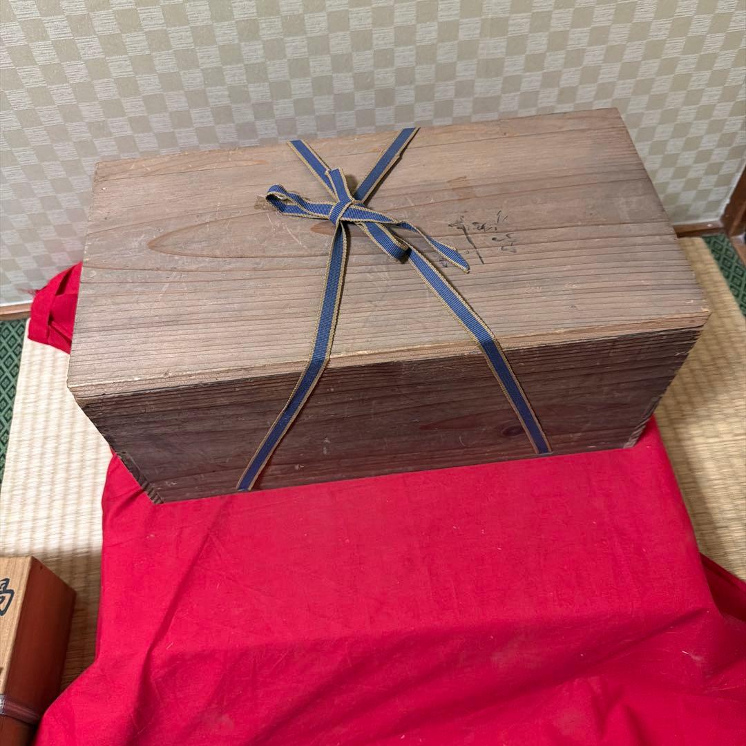 中国古美術　骨董品　七宝焼　蓋付き壺一対　保管箱