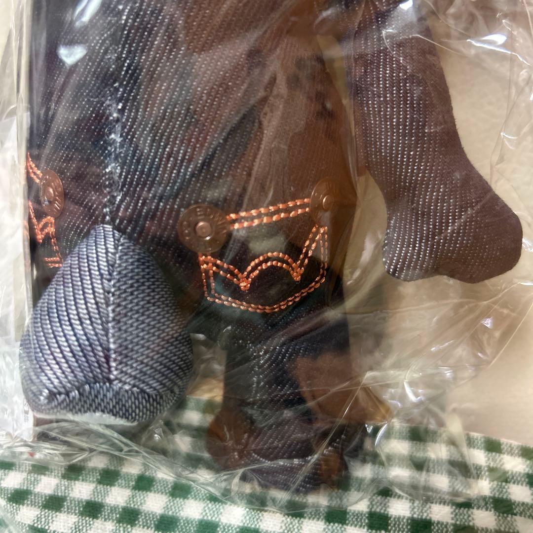 【会場内】EDWINミャクミャク ぬいぐるみ　大　黒　デニム　マスコット　立ち