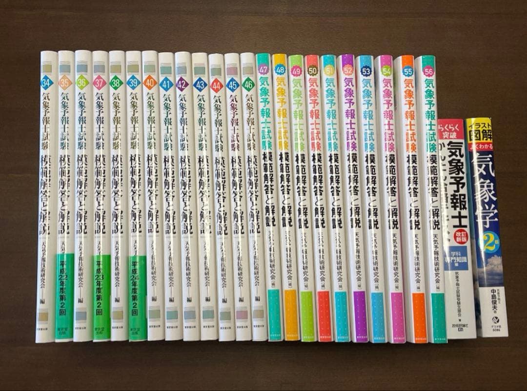 気象予報士試験 過去問解説 第34回〜第56回 (参考書2冊付き)