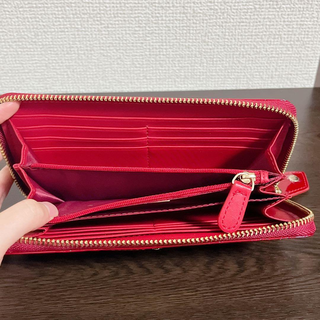 VivienneWestwood 財布　レッド　エナメル　型押し　長財布