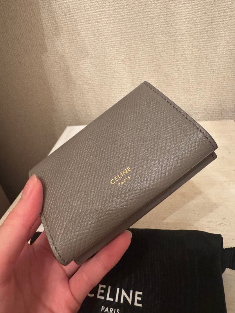 【MI】CELINE グレー レザー 名刺入れ＋アイアム 香水