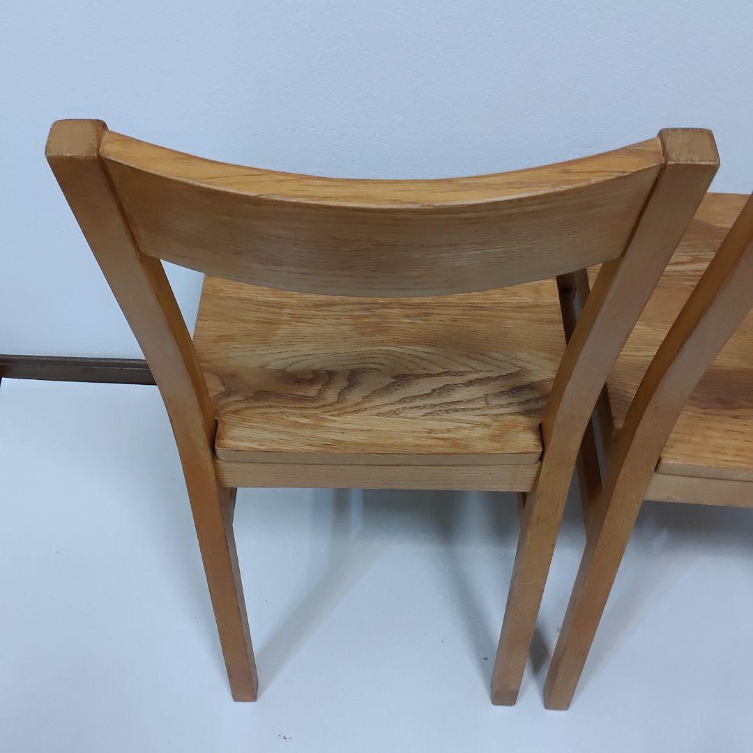 廃盤 希少 2脚セット 無印良品 無垢材 オーク材 チェア 椅子 イス 送料無料