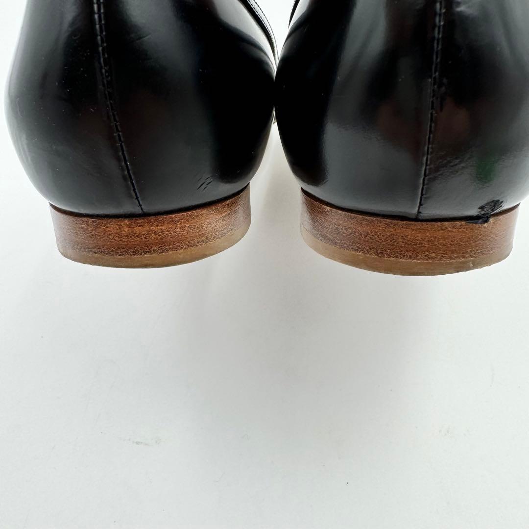 PELICO パンプス　フラット　レザー　ブラック　サイズ37